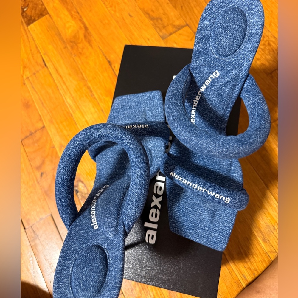 Alexander Wang Deep Blue Tubular Sandals